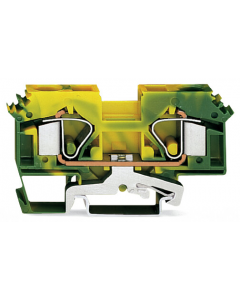 2-conductor ground terminal block; 16 mm²; lateral marker slots; for DIN-rail 35 x 15 and 35 x 7.5; CAGE CLAMP®; 16,00 mm²; green-yellow