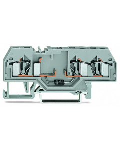 Component terminal block; 3-conductor; with diode 1N5408; anode, right side; for DIN-rail 35 x 15 and 35 x 7.5; 4 mm²; CAGE CLAMP®; 4,00 mm²; gray