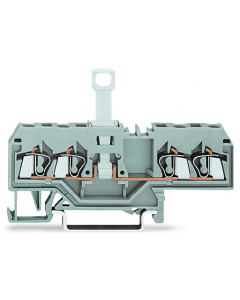 Disconnect terminal block; center marking; 4-conductor; 5 mm wide; gray
