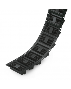 THR male header, 2-row; 0.8 x 0.8 mm solder pin; straight; 100% protected against mismating; in tape-and-reel packaging; Pin spacing 3.5 mm; 12-pole; black