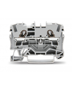 TOPJOB®S feedthrough terminal block; rail mount; 2-conductor; 6.2 mm wide; gray