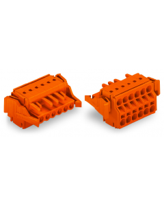2-conductor female connector; Locking lever; 2.5 mm²; Pin spacing 5.08 mm; 9-pole; 2,50 mm²; orange