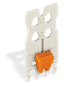 Gripping plate with sliding connector release; light gray