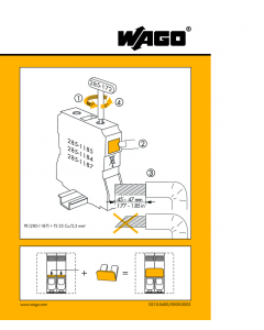 Stickers for operating instructions; for 185 mm² high-current terminal blocks