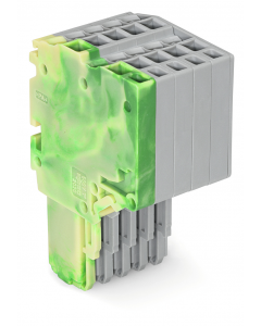 2-conductor female connector; 1.5 mm²; 5-pole; 1,50 mm²; green-yellow, gray