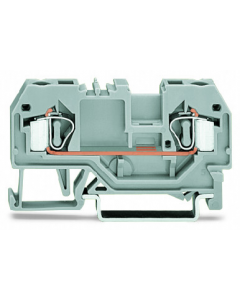 2-conductor through terminal block; 4 mm²; center marking; for DIN-rail 35 x 15 and 35 x 7.5; CAGE CLAMP®; 4,00 mm²; orange
