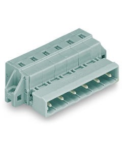 1-conductor male connector; clamping collar; 2.5 mm²; Pin spacing 7.5 mm; 10-pole; 2,50 mm²; gray