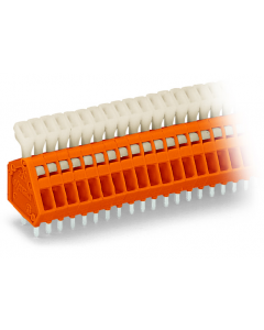 PCB terminal block; push-button; 0.5 mm²; Pin spacing 2.54 mm; 6-pole; CAGE CLAMP®; 0,50 mm²; orange