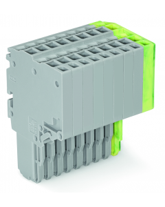 2-conductor female connector; 1.5 mm²; 9-pole; 1,50 mm²; gray, green-yellow