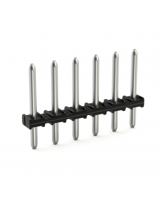 Solder pin strip; 1.0 mm Ø solder pin; straight; Pin spacing 3.5 mm; 3-pole; black