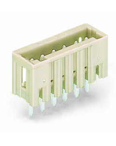 THT male header; 1.0 x 1.0 mm solder pin; straight; 100% protected against mismating; Gold-plated contacts; Pin spacing 3.5 mm; 8-pole; light gray