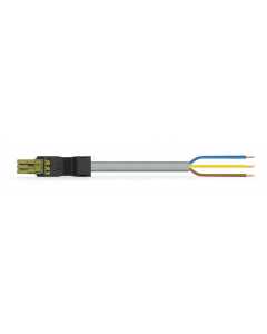pre-assembled connecting cable; Eca; Socket/open-ended; 3-pole; Cod. B; 6 m; 1,50 mm²; light green
