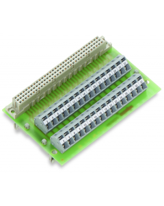 Interface module; Pluggable connector per DIN 41612; 32-pole; Mating connector for solder connection; Vertical mounting; PCB terminal blocks, double-row; with mounting feet; Type C