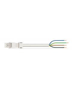 pre-assembled connecting cable; Eca; Plug/open-ended; 4-pole; Cod. A; H05Z1Z1-F 4G 1.5 mm²; 8 m; 1,50 mm²; white