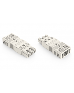 Plug; with strain relief housing; 3-pole; Cod. A; 4,00 mm²; white