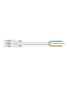 pre-assembled connecting cable; Cca; Socket/open-ended; 3-pole; Cod. A; H05Z1Z1-F 3G 1.5 mm²; 6 m; 1,50 mm²; white