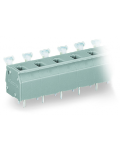 PCB terminal block; push-button; 2.5 mm²; Pin spacing 10/10.16 mm; 7-pole; suitable for Ex-e applications; CAGE CLAMP®; commoning option; 2,50 mm²; light gray