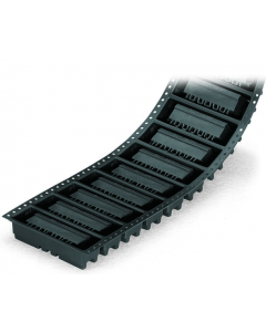 THR male header; 1.2 x 1.2 mm solder pin; angled; in tape-and-reel packaging; Pin spacing 5 mm; 7-pole; black