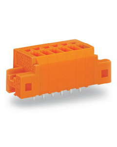 PCB terminal block; 1.5 mm²; Pin spacing 3.81 mm; 9-pole; CAGE CLAMP®; clamping collar; 1,50 mm²; orange