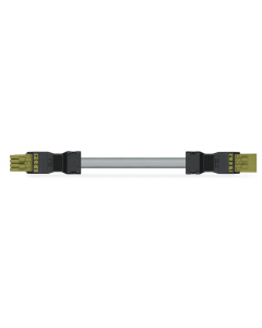 pre-assembled interconnecting cable; Eca; Socket/plug; 4-pole; Cod. B; Control cable 4 x 1.5 mm²; 6 m; 1,50 mm²; light green