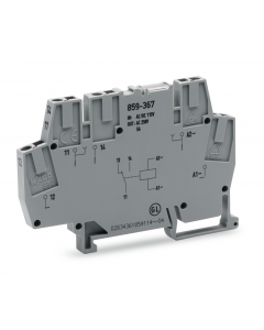 Relay module; Nominal input voltage: 115 VAC; 1 changeover contact; with defined switch-on threshold; Red status indicator; Module width: 6 mm; 2,50 mm²; gray