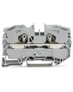 2-conductor through terminal block; 16 mm²; suitable for Ex e II applications; side and center marking; for DIN-rail 35 x 15 and 35 x 7.5; Push-in CAGE CLAMP®; 16,00 mm²; dark gray-yellow