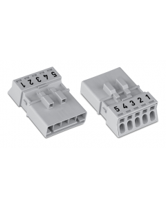 Plug; 5-pole; 1,50 mm²; gray