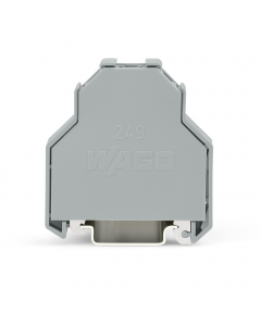 Screwless end stop; 14 mm wide; for DIN-rail 35 x 15 and 35 x 7.5; gray