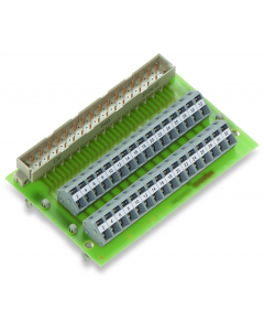 Interface module; Pluggable connector per DIN 41612; 64-pole; Mating connector for IDC; Vertical mounting; PCB terminal blocks, double-row; with mounting feet; Type C; 2,50 mm²