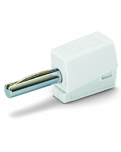 Banana plug; for socket 4 mm Ø; 2,50 mm²; white