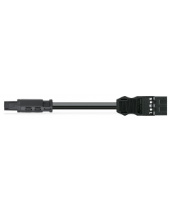 pre-assembled adapter cable; Eca; Socket/plug MIDI; 3-pole; Cod. A; H05VV-F 3G 2.5 mm²; 3 m; 2,50 mm²; black