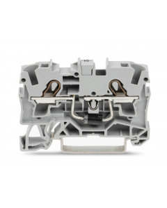 Component terminal block; 2-conductor; with diode 1N5408; anode, right side; for DIN-rail 35 x 15 and 35 x 7.5; 4 mm²; Push-in CAGE CLAMP®; 4,00 mm²; gray
