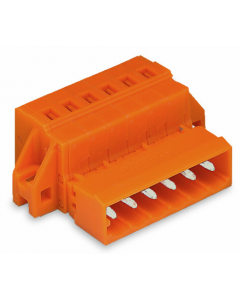 1-conductor male connector; clamping collar; 2.5 mm²; Pin spacing 5.08 mm; 19-pole; 2,50 mm²; orange