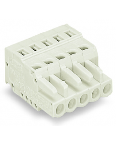 1-conductor female plug; 100% protected against mismating; 2.5 mm²; Pin spacing 5 mm; 12-pole; 2,50 mm²; light gray