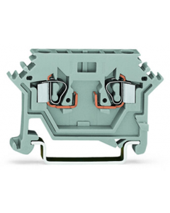2-conductor carrier terminal block; for DIN-rail 35 x 15 and 35 x 7.5; 2.5 mm²; CAGE CLAMP®; 2,50 mm²; gray