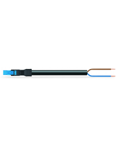 pre-assembled connecting cable; Eca; Plug/open-ended; 2-pole; Cod. I; H05VV-F 2 x 1.5 mm²; 8 m; 1,50 mm²; blue