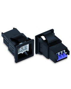 Snap-in plug; 2-pole; Cod. F; light gray