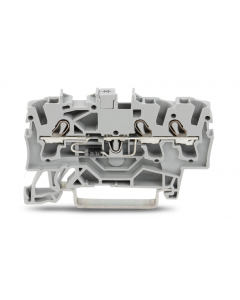 Diode terminal block; 1N4007 (N-P); rail mount; 3-conductor; 5.2 mm wide; gray