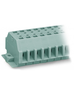 2-conductor terminal strip; 4-pole; without push-buttons; with fixing flanges; for screw or similar mounting types; Fixing hole 3.2 mm Ø; 4 mm²; CAGE CLAMP®; 4,00 mm²; gray