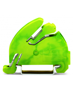 Ground busbar carrier; with contact to DIN 35 rail; green-yellow