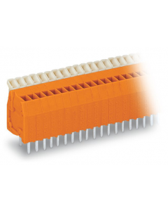 PCB terminal block; push-button; 0.5 mm²; Pin spacing 2.54 mm; 5-pole; CAGE CLAMP®; 0,50 mm²; blue