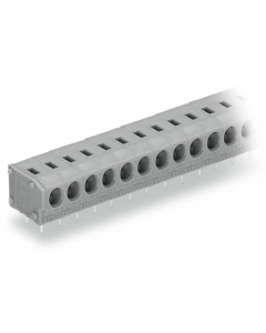 PCB terminal block; 2.5 mm²; Pin spacing 5/5.08 mm; 2-pole; PUSH WIRE®; 2,50 mm²; gray