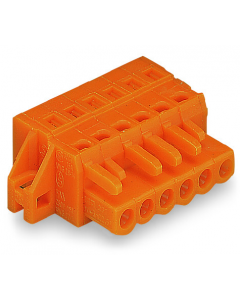 1-conductor female plug; clamping collar; 2.5 mm²; Pin spacing 5.08 mm; 11-pole; 2,50 mm²; orange
