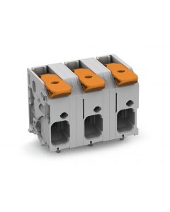 PCB terminal block; lever; Pin spacing 12.5 mm; double pinning; 5-pole; Push-in CAGE CLAMP®; gray