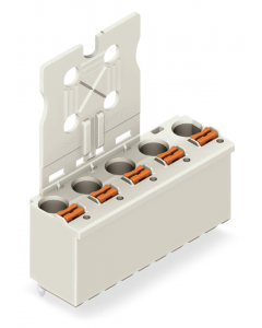 1-conductor THT female header; 1.4 mm Ø solder pin; straight; 2.5 mm²; Pin spacing 7.5 mm; 3-pole; light gray