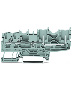 2-conductor/2-pin carrier terminal block; for DIN-rail 35 x 15 and 35 x 7.5; 2.5 mm²; Push-in CAGE CLAMP®; 2,50 mm²; blue