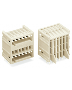 THT double-deck male header; 1.0 x 1.0 mm solder pin; angled; 100% protected against mismating; Pin spacing 3.5 mm; 16-pole; light gray