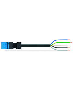 pre-assembled connecting cable; Eca; Plug/open-ended; 5-pole; Cod. I; H05VV-F 5G 1.5 mm²; 7 m; 1,50 mm²; blue