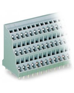 Triple-deck PCB terminal block; 2.5 mm²; Pin spacing 5 mm; 6-pole; CAGE CLAMP®; 2,50 mm²; gray
