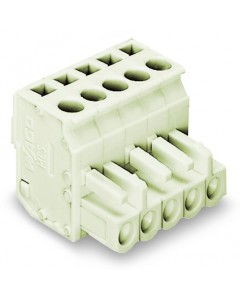 1-conductor female plug; angled; 100% protected against mismating; 2.5 mm²; Pin spacing 5 mm; 13-pole; 2,50 mm²; light gray